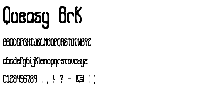 Queasy BRK font